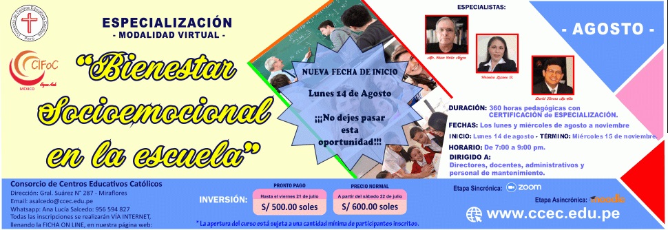 CURSO 3: GESTIÓN DEL BIENESTAR SOCIOEMOCIONAL EN LA ESCUELA