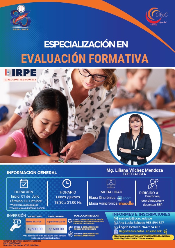 Curso de Especialización en Evaluación Formativa 2024