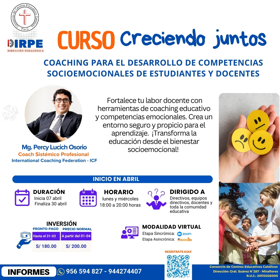 I-10 CRECIENDO JUNTOS: COACHING PARA EL DESARROLLO DE COMPETENCIAS SOCIOEMOCIONALES EN ESTUDIANTES Y DOCENTES