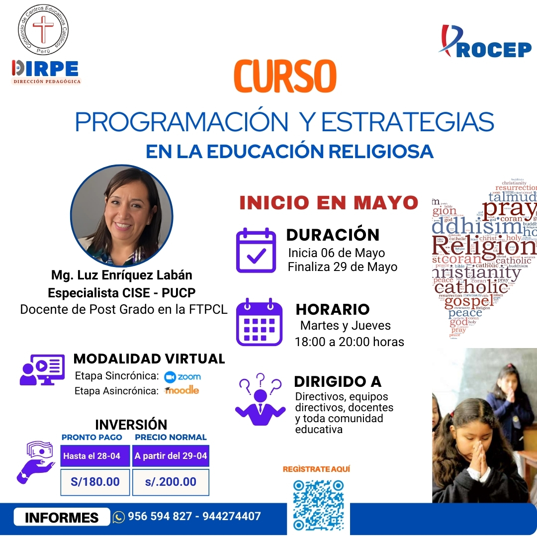 I-11 CURSO PROGRAMAS Y ESTRATEGIAS EN LA EDUCACIÓN RELIGIOSA